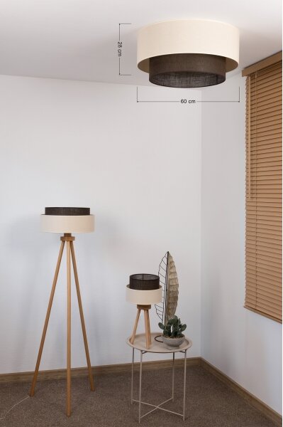 Brilagi - LED stropné svietidlo BOHO STYLE 3xE27/15W/230V pr. 60 cm krémová/hnedá