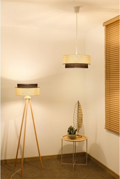 Brilagi - LED luster v štýle BOHO na lanku 1xE27/15W/230V pr. 40 cm krémová/hnedá