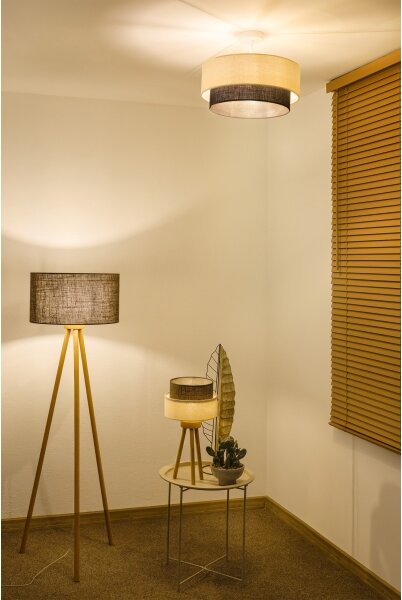 Brilagi - LED prisadený luster BOHO STYLE 1xE27/15W/230V priemer 40 cm krémová/hnedá