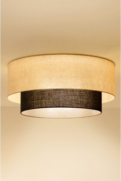 Brilagi - LED stropné svietidlo BOHO STYLE 3xE27/15W/230V pr. 60 cm krémová/hnedá
