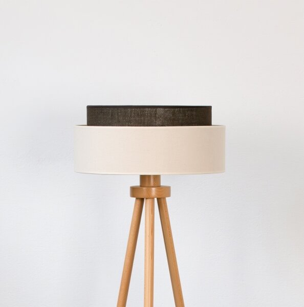 Brilagi - LED stojacia lampa BOHO STYLE 1xE27/15W/230V krémová/hnedá