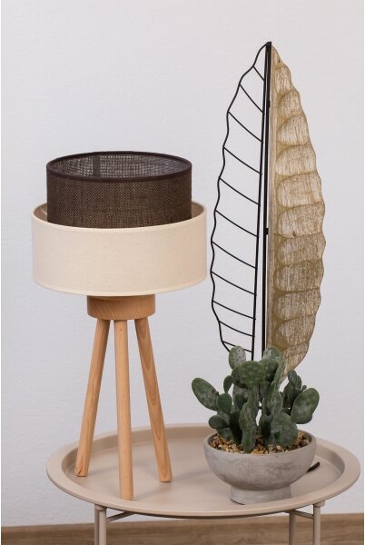 Brilagi - LED stolná lampa BOHO STYLE 1xE27/15W/230V krémová/hnedá