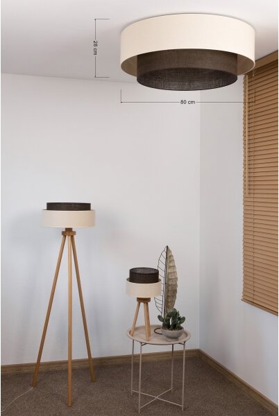 Brilagi - LED Stropné svietidlo BOHO STYLE 3xE27/15W/230V pr. 80 cm krémová/hnedá