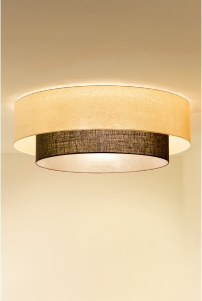 Brilagi - LED Stropné svietidlo BOHO STYLE 3xE27/15W/230V pr. 80 cm krémová/hnedá