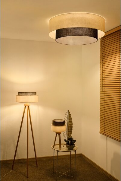 Brilagi - LED Stropné svietidlo BOHO STYLE 3xE27/15W/230V pr. 80 cm krémová/hnedá