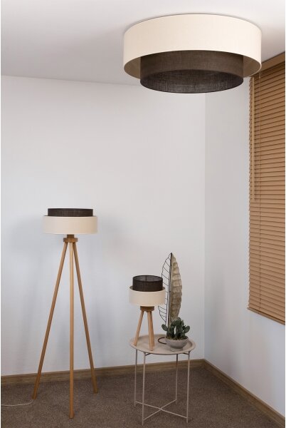 Brilagi - LED Stropné svietidlo BOHO STYLE 3xE27/15W/230V pr. 80 cm krémová/hnedá