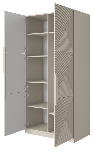 Skriňa Asha 100 cm - kašmírová / kašmírové úchytky