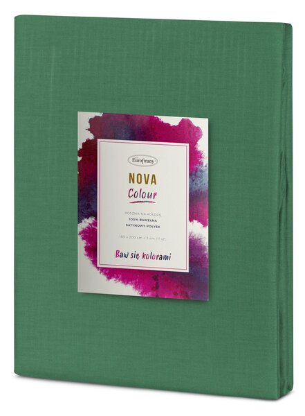 BAVLNENÉ OBLIEČKY NOVA COLOUR 160X200 CM TMAVOZELENÉ