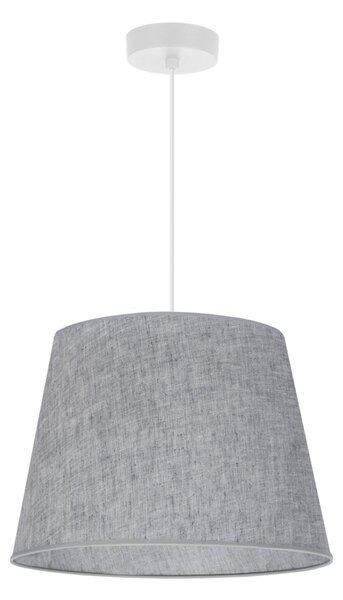 Závesné svietidlo Len, 1x šedé textilné tienidlo, (fi 38 cm), w