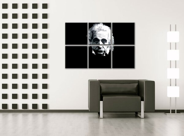 Ručne maľovaný POP Art obraz Einstein (POP ART obrazy)