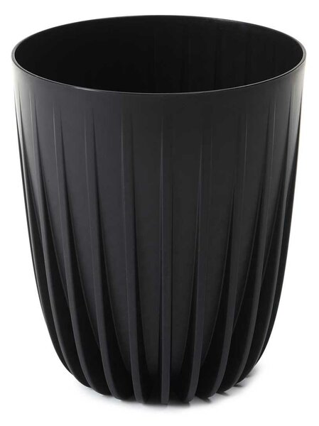 PLASTOVÝ KVETINÁČ STRIPPED ECO 30X25 CM ČIERNA
