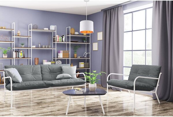 Závesné svietidlo Shade, 1x textilné tienidlo (výber zo 4 farieb), (výber z 3 farieb konštrukcie), (fi 20cm), g