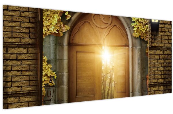 Obraz - Brána v lese (120x50 cm)