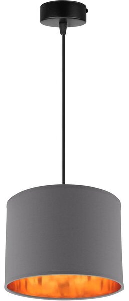 Závesné svietidlo Shade, 1x textilné tienidlo (výber zo 4 farieb), (výber z 3 farieb konštrukcie), (fi 20cm), g