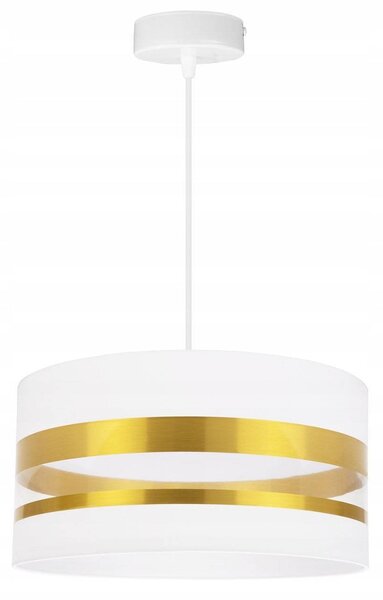 Závesné svietidlo Intense Gold, 1x textilné tienidlo (výber zo 6 farieb), (výber z 3 farieb konštrukcie), (fi 40cm)