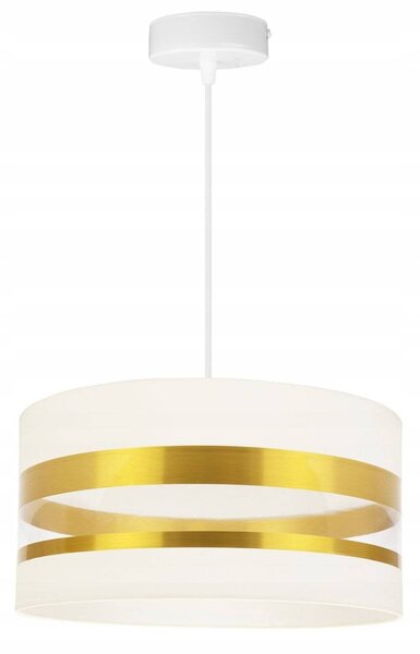 Závesné svietidlo Intense Gold, 1x textilné tienidlo (výber zo 6 farieb), (výber z 3 farieb konštrukcie), (fi 40cm)