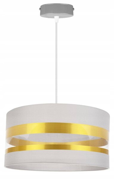 Závesné svietidlo Intense Gold, 1x textilné tienidlo (výber zo 6 farieb), (výber z 3 farieb konštrukcie), (fi 40cm)