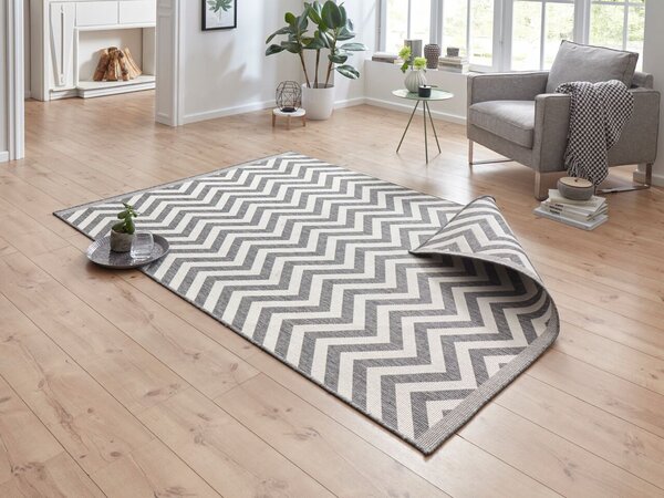 Hanse Home , Kusový koberec Twin Supreme 103432 Palma grey creme – na von aj na doma, 120x170, šedá, chodba / predsieň