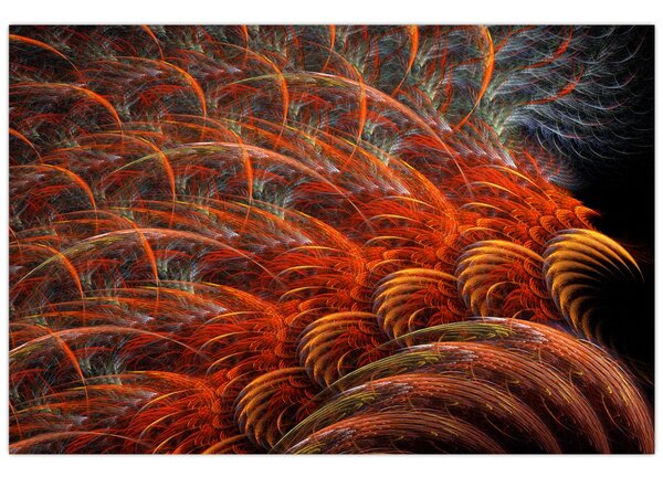 Obraz - Abstraktná imitácia peria (90x60 cm)