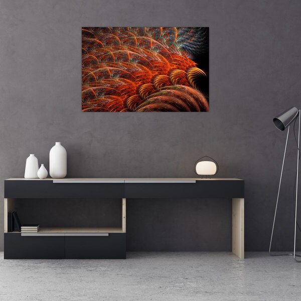 Obraz - Abstraktná imitácia peria (90x60 cm)