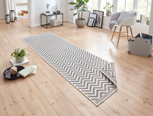 Hanse Home , Kusový koberec Twin Supreme 103432 Palma grey creme – na von aj na doma, 120x170, šedá, chodba / predsieň