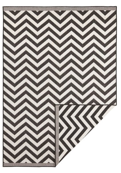 Hanse Home , Kusový koberec Twin Supreme 103433 Palma black creme – na von aj na doma, 80x150, čiernobiela, chodba / predsieň