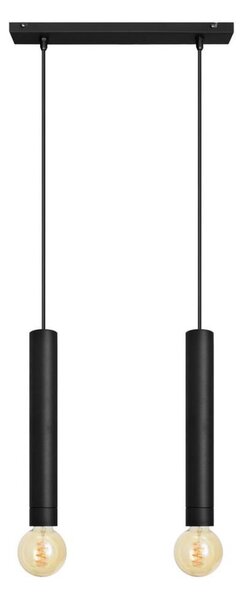 Luster na lanku TUBA 2xE27/15W/230V čierna