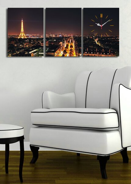 ASIR Nástenné hodiny na plátne PARIS 96 cm