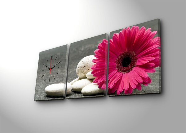 ASIR Nástenné hodiny na plátne GERBERA 30 cm
