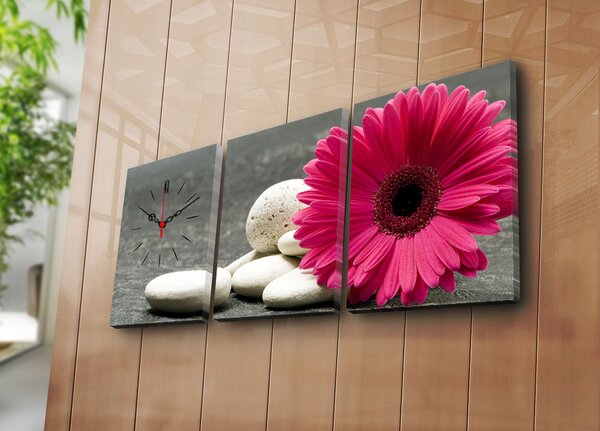 ASIR Nástenné hodiny na plátne GERBERA 30 cm
