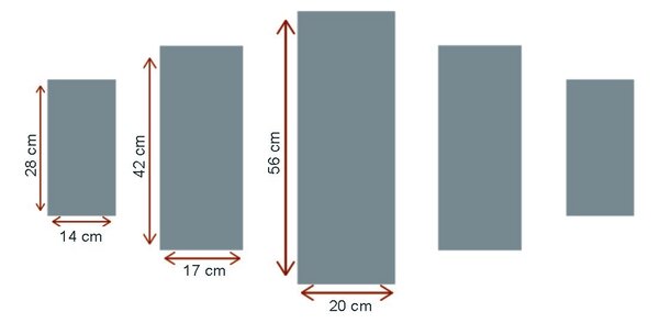 ASIR Obraz STROM ČEREŠŇA MDF 5 ks