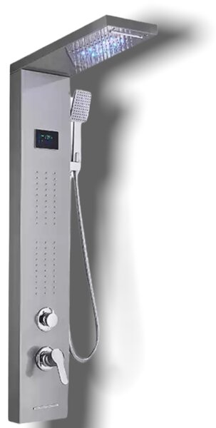 Luxusný LED sprchový panel Jan - 5 režimov<span> - </span>Brúsený Nikel 8012