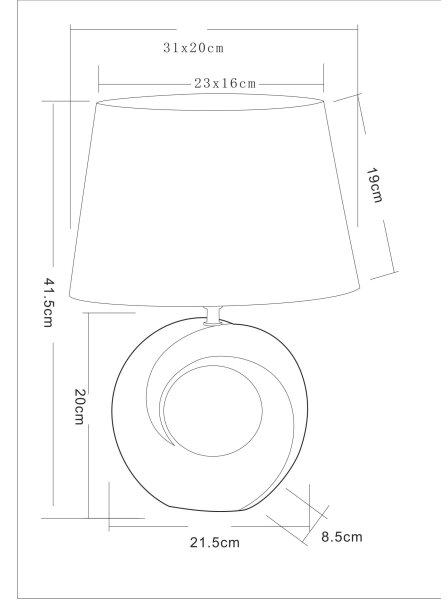 GLOBO 21641T - Stolná lampa JEREMY 1xE27/40W/230V