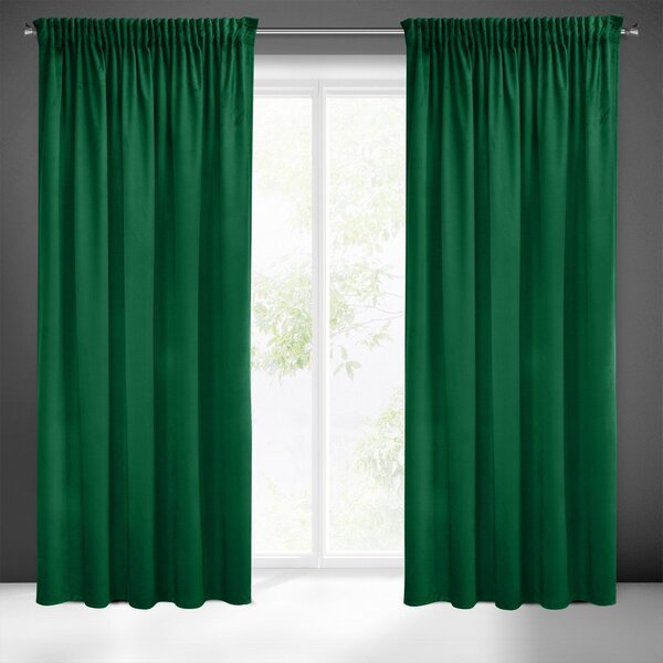 ZATEMŇOVACÍ ZÁVES NA PÁSKE PIERRE CARDIN SIBEL 140X270 CM TMAVOZELENÁ
