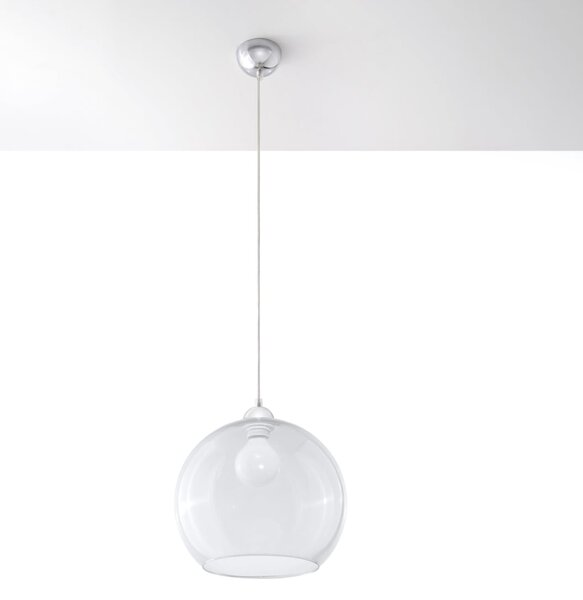 Závesné svietidlo Ball, 1x transparentné sklenené tienidlo