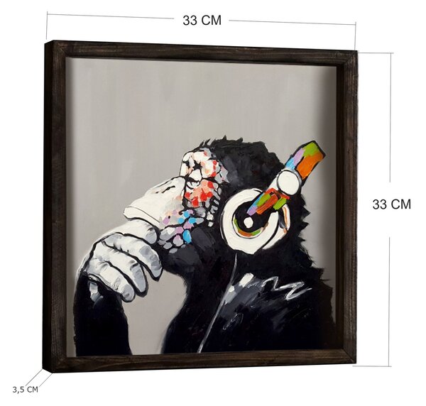 ASIR Dekoratívny obraz OPICA 33 cm MDF