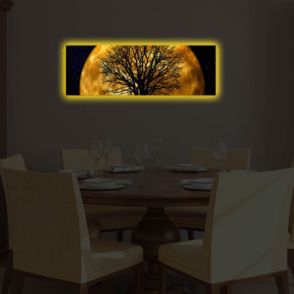 ASIR LED podsvietený obraz MESIAC 30 cm plátno