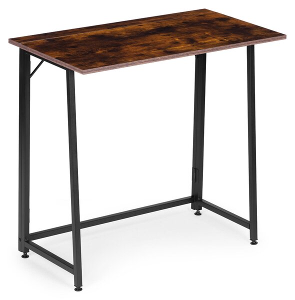 ModernHome TH-FD-7-16 Skladací loftový počítačový stôl 80×45 cm, tmavohnedý