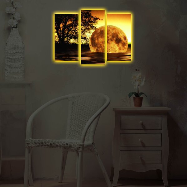 ASIR LED podsvietený obraz MESIAC II 30 cm plátno