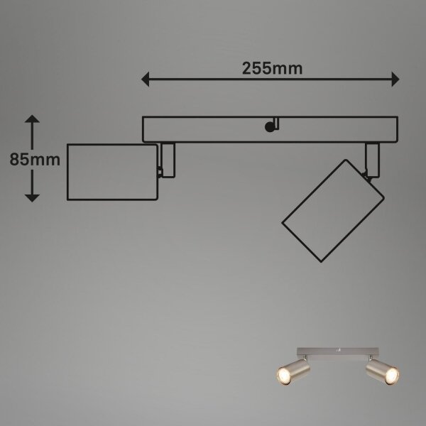 Briloner 2172-022 - Bodové svietidlo SPOT 2xGU10/9W/230V matný chróm