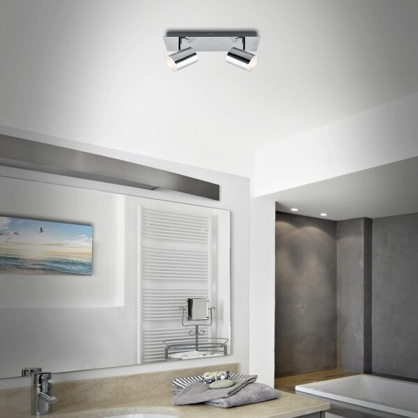 Briloner 2731-028 - Kúpeľňové bodové svietidlo BANYO 2xGU10/5W/230V lesklý chróm