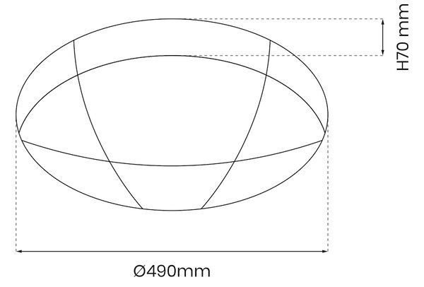Stropné LED svietidlo Bob, 1x LED 40w, 3000-6000k, w, s ovládačom