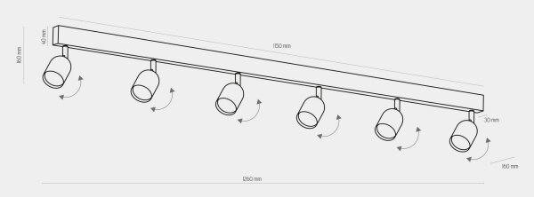 LED RGBW Stmievateľné bodové svietidlo TOP 6xGU10/6,5W/230V 2700-6500K zlatá/čierna