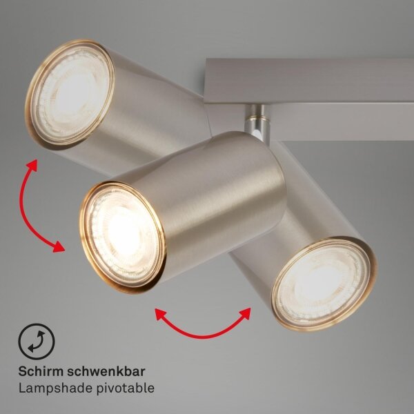 Briloner 2172-022 - Bodové svietidlo SPOT 2xGU10/9W/230V matný chróm