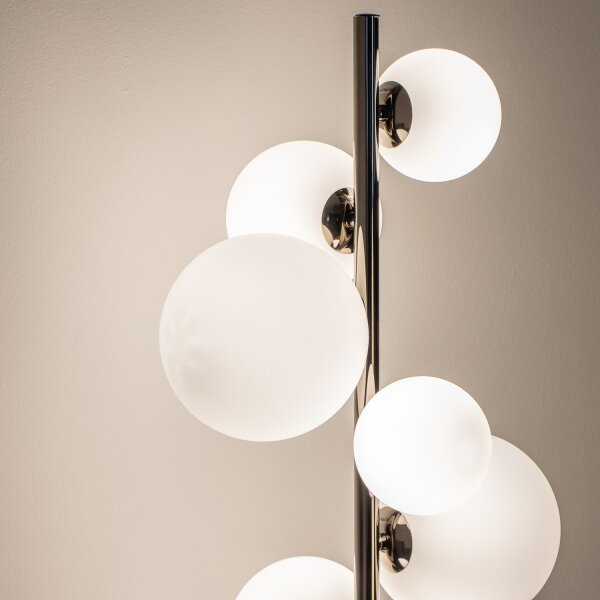Brilagi - LED stojacia lampa MILLA 7xG9/3W/230V čierny chróm/biela