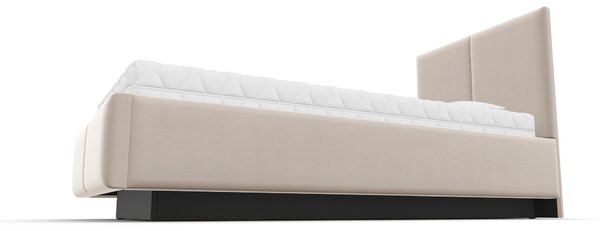 Čalúnená posteľ s vysokým čelom Avero 90x200 - krémová