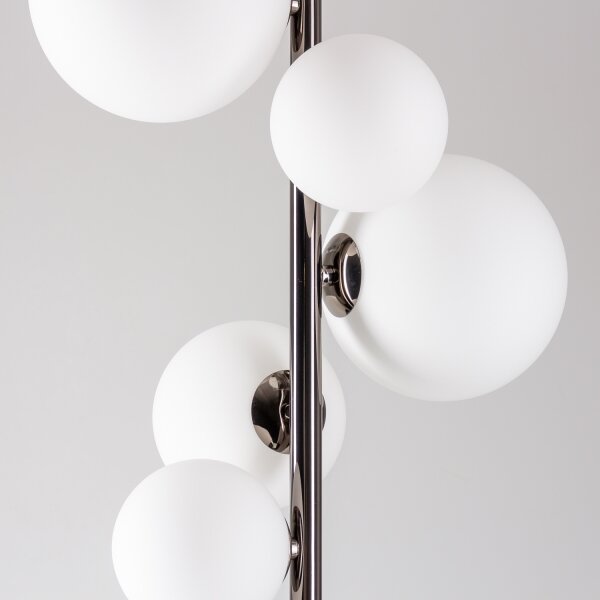 Brilagi - LED stojacia lampa MILLA 7xG9/3W/230V čierny chróm/biela
