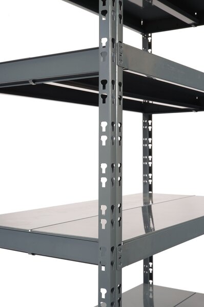 Policový regál 1+1 ZADARMO, 1800x1200x400 mm, 5 políc, nosnosť police 300 kg, základná