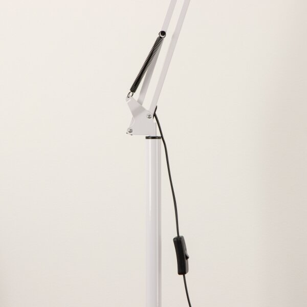 Brilagi - Flexibilná stojacia lampa TASKER 1xE27/60W/230V 184 cm biela