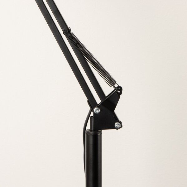 Brilagi - Flexibilná stojacia lampa TASKER 1xE27/60W/230V 184 cm čierna